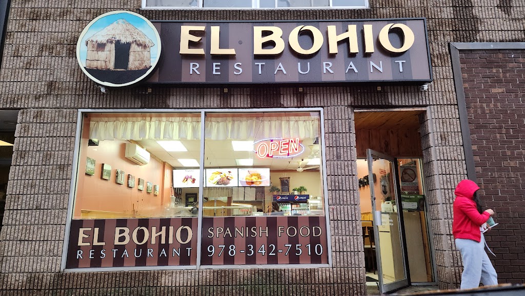 El Bohio Restaurant storefront in downtown Fitchburg